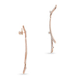UU2978 VELA French Cut Pavé Diamond Drop Earrings