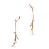 UU2978 VELA French Cut Pavé Diamond Drop Earrings