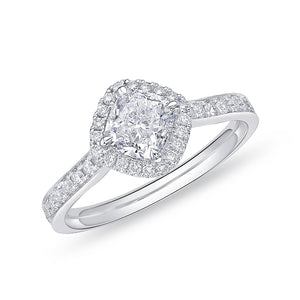 QRHA*05_00 Halo Diamond Engagement Semi-Mount Ring