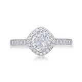 QRHA*05_00 Halo Diamond Engagement Semi-Mount Ring