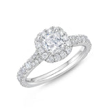 QRHA*09_00 Halo Diamond Engagement Semi-Mount Ring