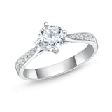 QRCS*40_00 Classics Diamond Engagement Semi-Mount Ring
