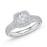 QRHA*02_00 Halo Diamond Engagement Semi-Mount Ring