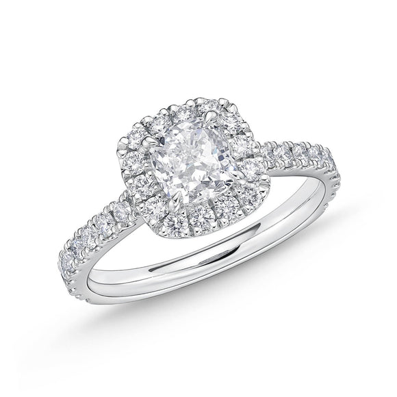 QRHA*03_00 Halo Diamond Engagement Semi-Mount Ring