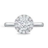 QRHA*11_00 Halo Diamond Engagement Semi-Mount Ring