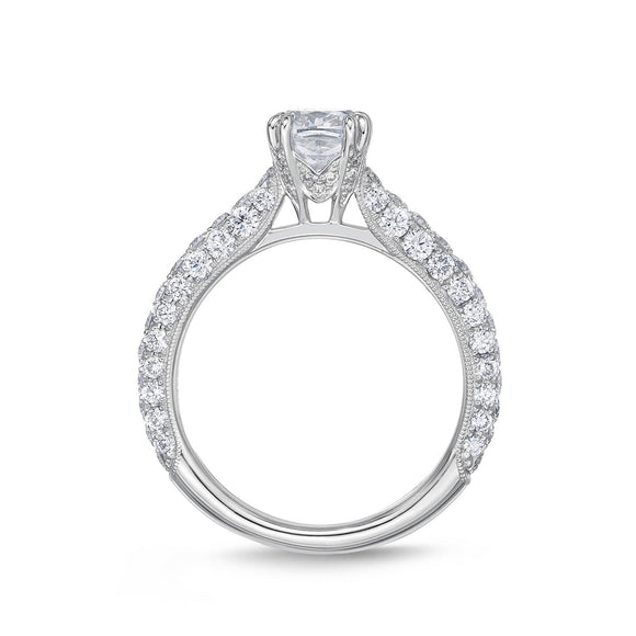 QRVG*06_00 Vintage Diamond Engagement Semi-Mount Ring