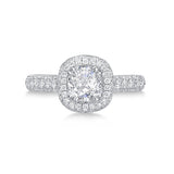 QRVG*04_00 Vintage Diamond Engagement Semi-Mount Ring