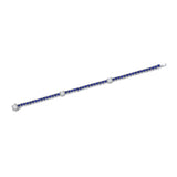 CBDD201_SB Diamond Line Sapphire Alternating Bracelet