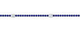 CBDD201_SB Diamond Line Sapphire Alternating Bracelet
