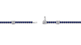 CBDD201_SB Diamond Line Sapphire Alternating Bracelet