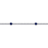 CBDD202_TG Diamond Line Tsavorite Alternating Bracelet