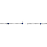 CBDD202_SB Diamond Line Sapphire Alternating Bracelet