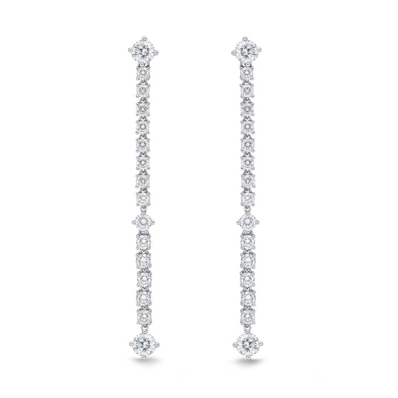 CEDD102_00 Diamond Line Dangling Earrings