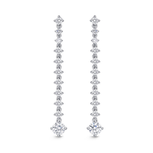 CEDD105_00 Diamond Line Dangling Earrings
