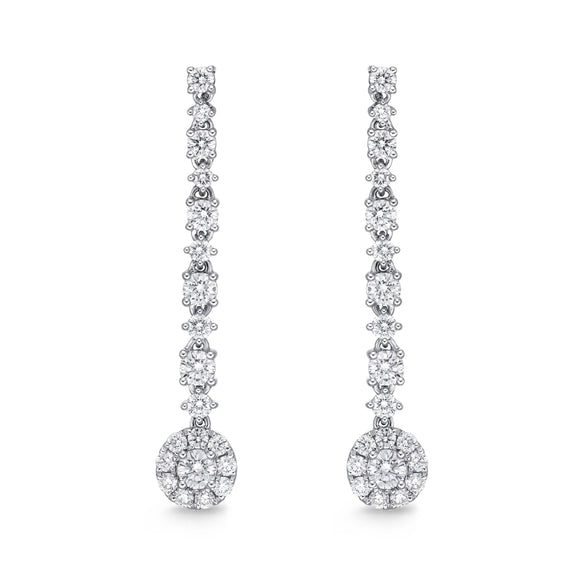 CEDD106_00 Diamond Line Dangling Earrings