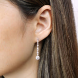 CEDD106_00 Diamond Line Dangling Earrings