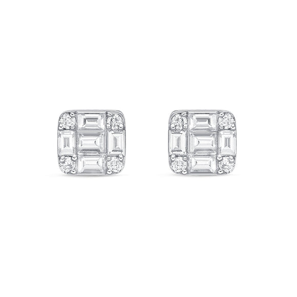 CEGA702_00 Geo Arts Diamond Studs Earrings