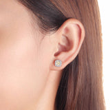 CEHA*27_00 Halo Diamond Studs Earrings