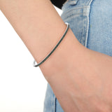 CGDD101_GD Diamond Line Diamond Oval Bangle