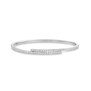 CGDD102_00 Diamond Line Oval Bangle