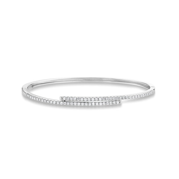 CGDD102_00 Diamond Line Oval Bangle