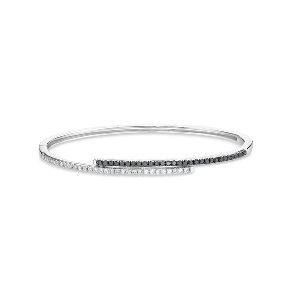 CGDD102_BD Diamond Line Diamond Oval Bangle