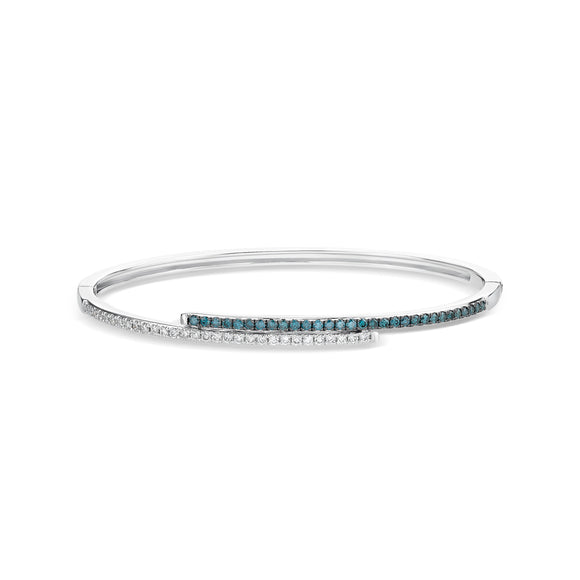 CGDD102_LD Diamond Line Diamond Oval Bangle