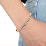 CGDD102_CD Diamond Line Diamond Oval Bangle