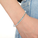 CGDD102_GD Diamond Line Diamond Oval Bangle