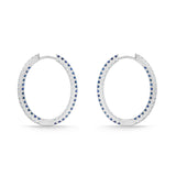 CHHO139_SB Hoops & Huggies Sapphire Hoops