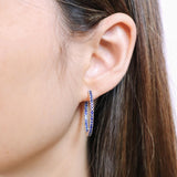 CHHO139_SB Hoops & Huggies Sapphire Hoops