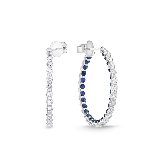 CHHO379_SB Hoops & Huggies Sapphire Hoops