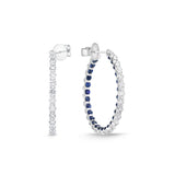 CHHO379_SB Hoops & Huggies Sapphire Hoops