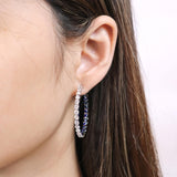 CHHO379_SB Hoops & Huggies Sapphire Hoops