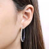 CHHO379_SB Hoops & Huggies Sapphire Hoops