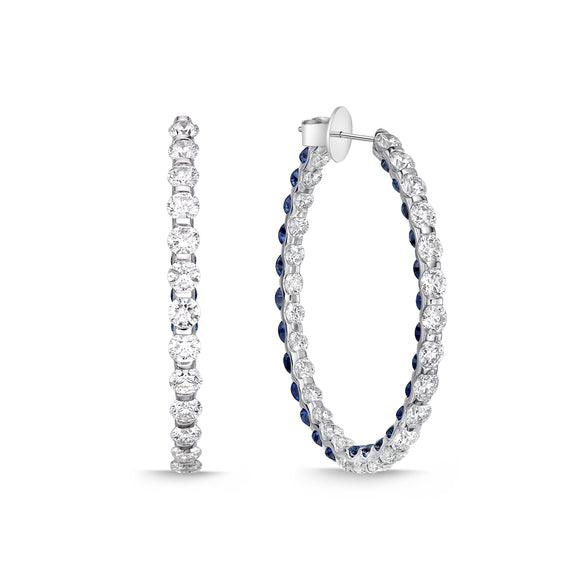 CHHO380_SB Hoops & Huggies Sapphire Hoops
