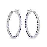 CHHO380_SB Hoops & Huggies Sapphire Hoops