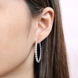 CHHO380_SB Hoops & Huggies Sapphire Hoops