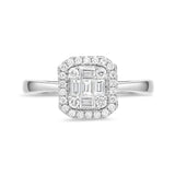 CRGA701_00 Geo Arts Diamond Illusion-setting Ring