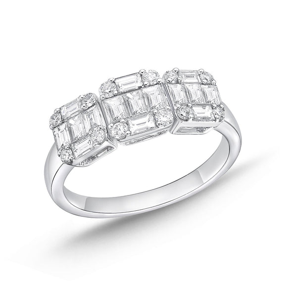 CRGA702_00 Geo Arts Diamond Illusion-setting Ring