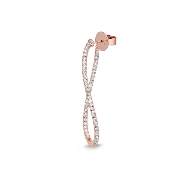 CXHO212_00 Hoops & Huggies Diamond Hoops Single Earring