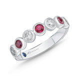 EMTU124_RU Toujours Ruby Alternating Band Ring