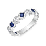 EMTU125_SB Toujours Sapphire Alternating Band Ring