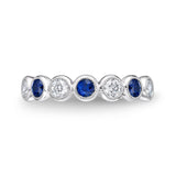 EMTU125_SB Toujours Sapphire Alternating Band Ring