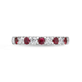 EROD293_RU Odessa Ruby Alternating Band Ring
