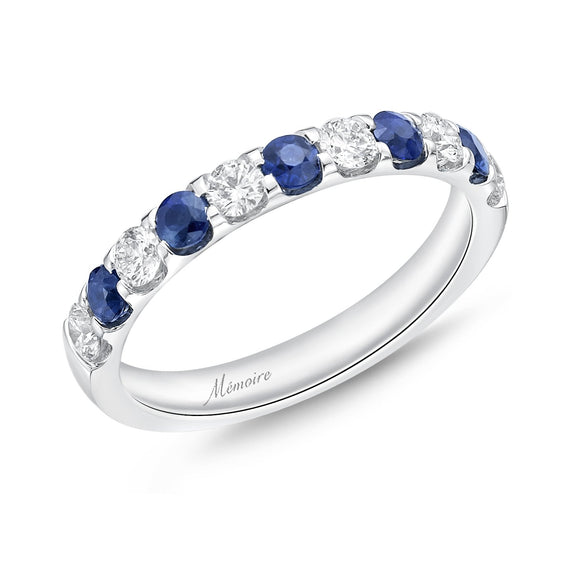 EROD293_SB Odessa Sapphire Alternating Band Ring