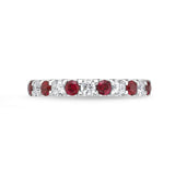 EROD296_RU Odessa Ruby Alternating Band Ring