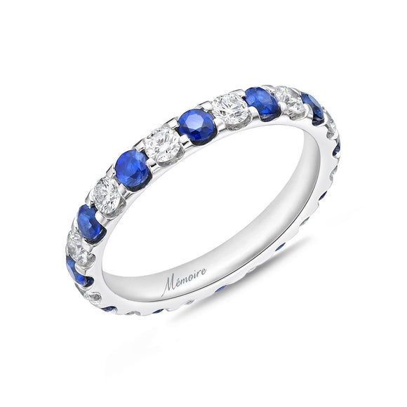 EROD296_SB Odessa Sapphire Alternating Band Ring