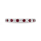 EROD298_RU Odessa Ruby Alternating Band Ring
