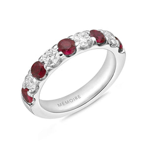 EROD301_RU Odessa Ruby Alternating Band Ring